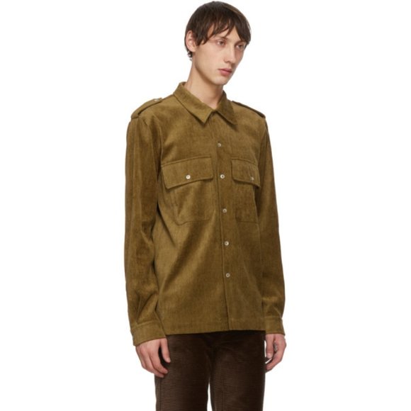 SEFR green Lukey button down shirt - Picture 2 of 10